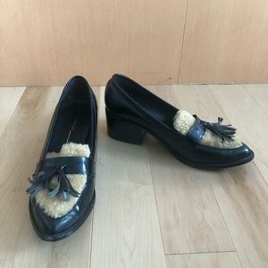 Intentionally Blank Fur Tongue Loafers - size 7.5
